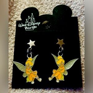 Vintage Disney Tinkerbell Earrings For Pierced Ears NWOT